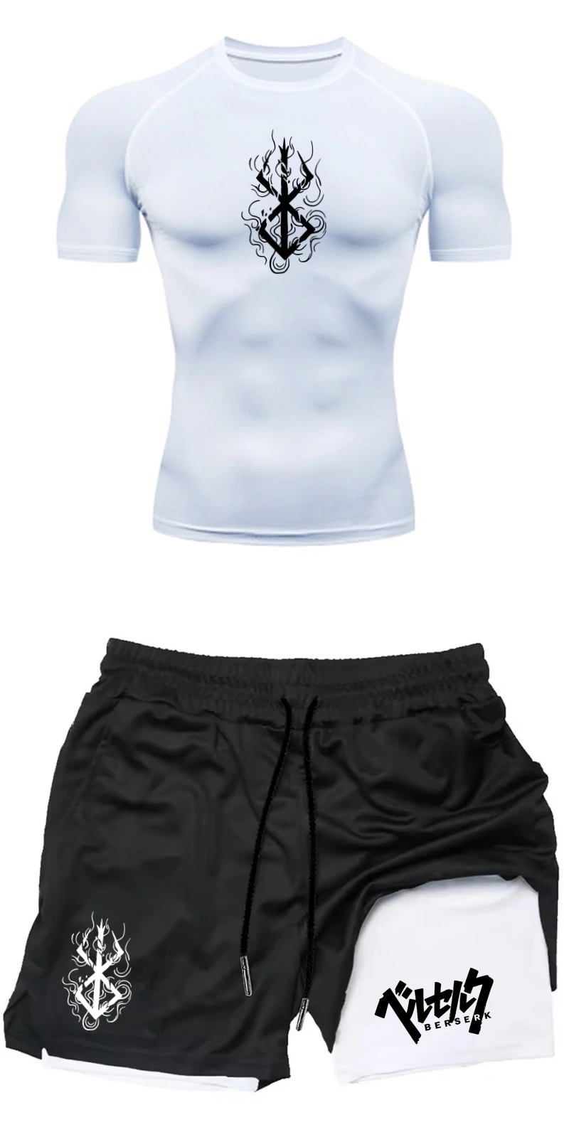 Compression Shorts Athletes - Męski letni zestaw sportowy do ćwiczeń